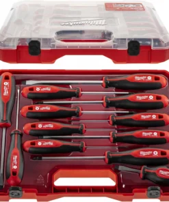 Milwaukee Set of 12 Tri-Lobe Screwdrivers 4932472003,Red