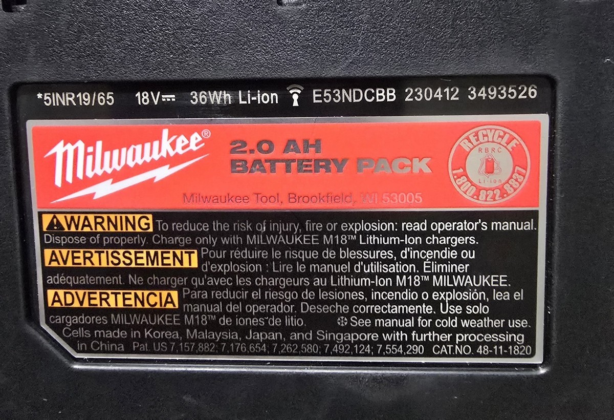 Milwaukee Cordless Combo Tool Kit Set with two 2.0Ah Batteries, And Charger - Image 11