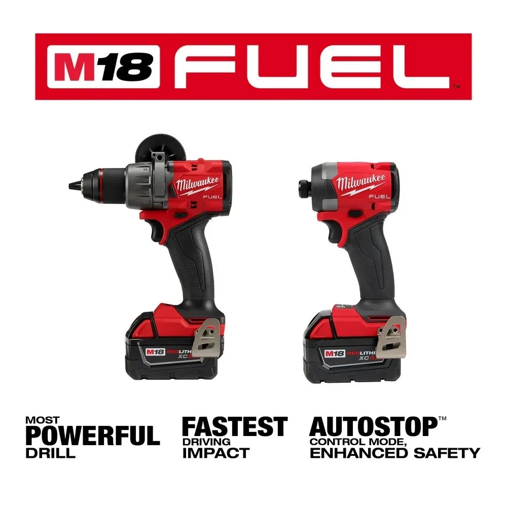 Milwaukee 3697-22 M18 FUEL 18V Cordless 2-Tool Combo Kit w/ 5.0AH Batteries - Image 4